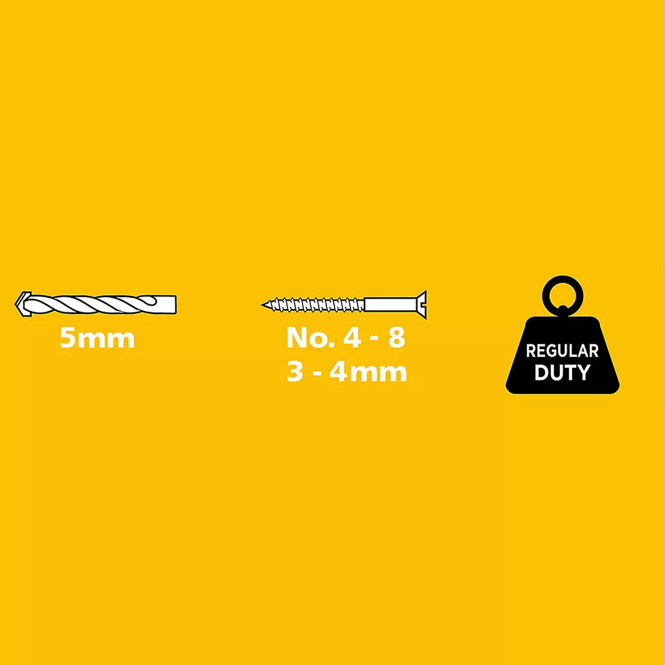 Plasplugs Super Grips PZ Yellow Multi-purpose screw & wall plug (Dia)4.5mm (L)24
