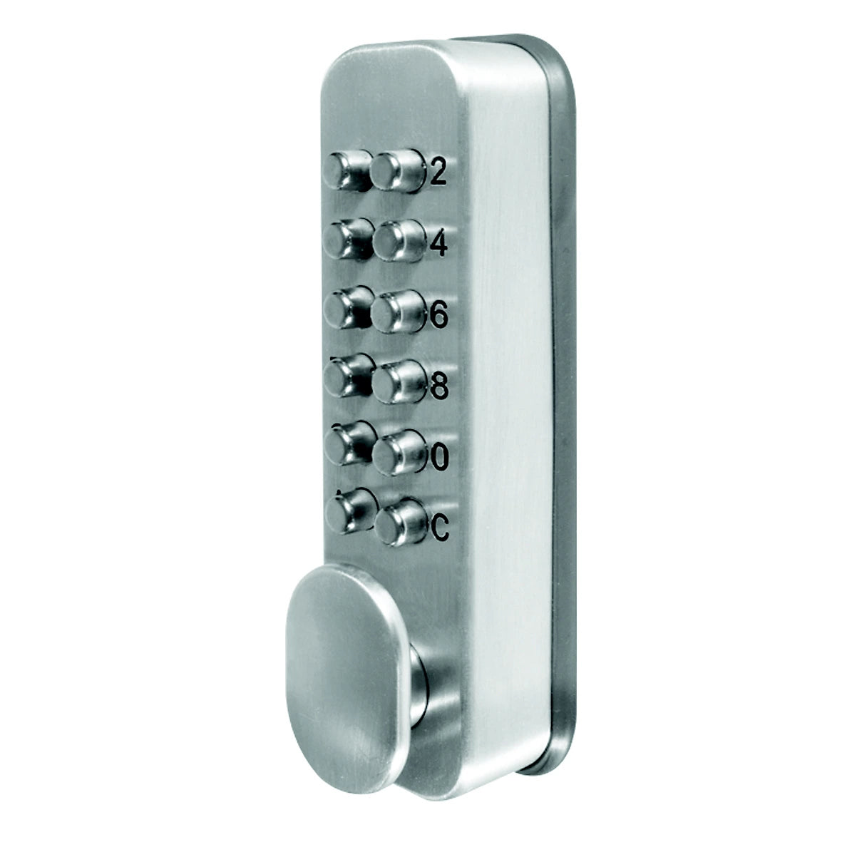 Smith & Locke Grey Zinc alloy 4-6 digit Push-button lock