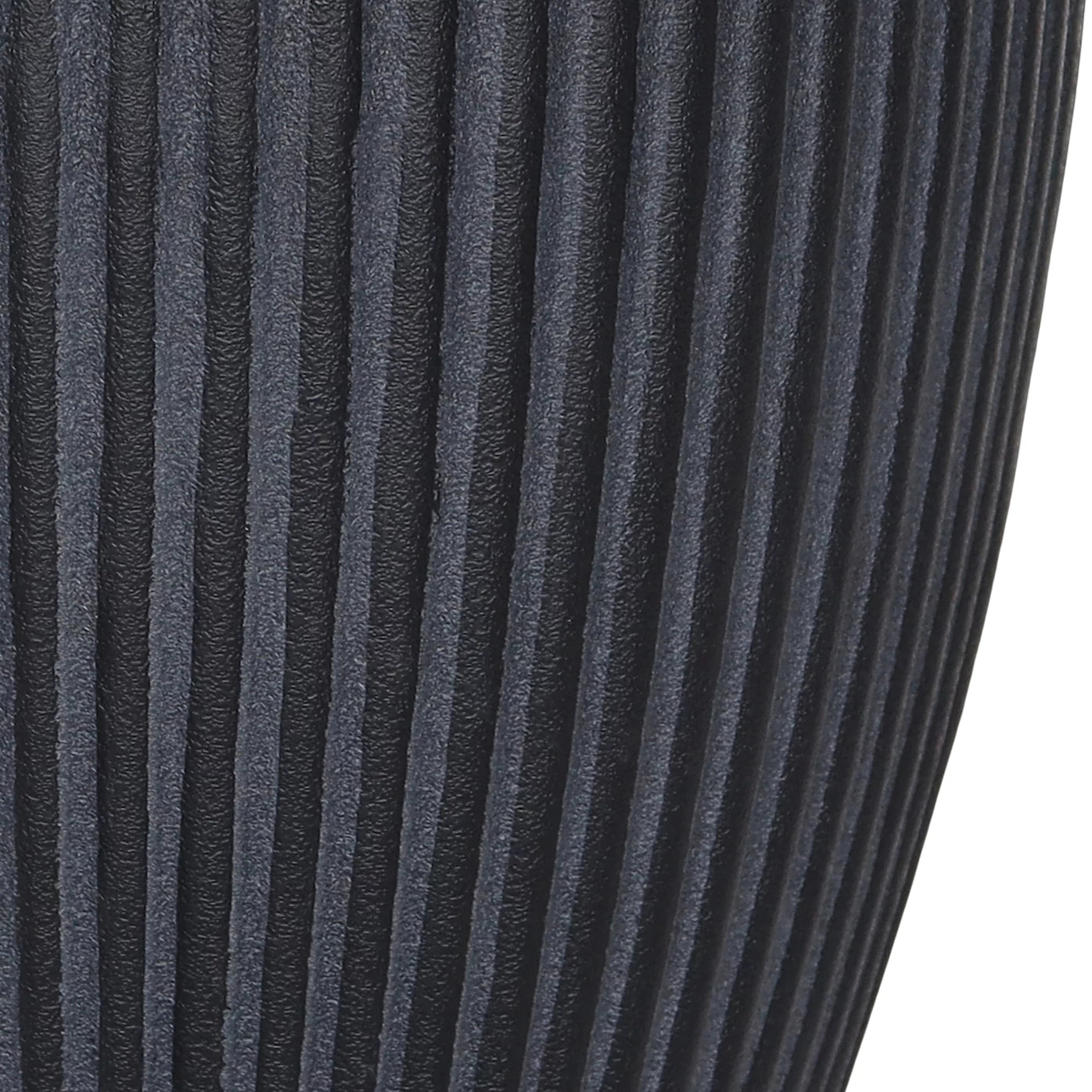 Verve Black Ribbed Recycled plastic Plant pot (Dia) 43cm, (H)40cm