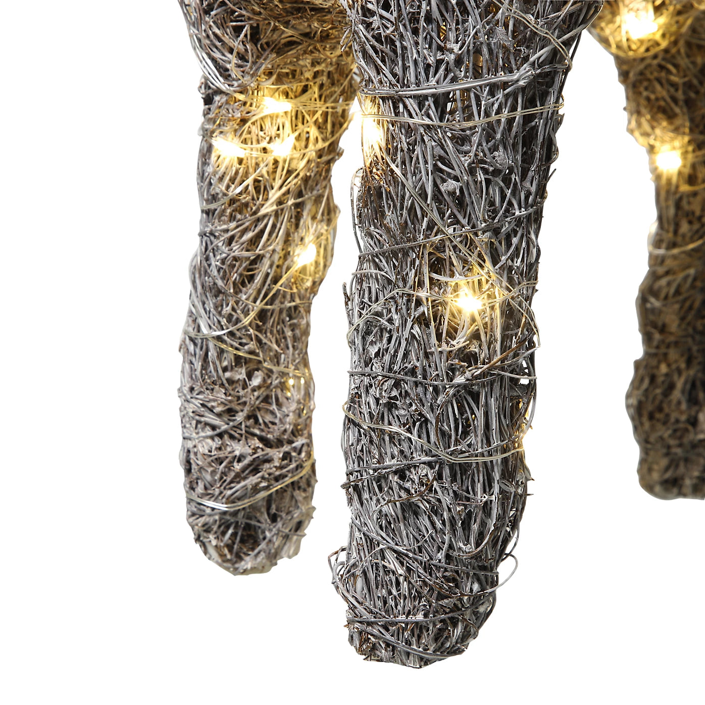 Warm white LED Grey Reindeer Silhouette (H) 450mm Christmas