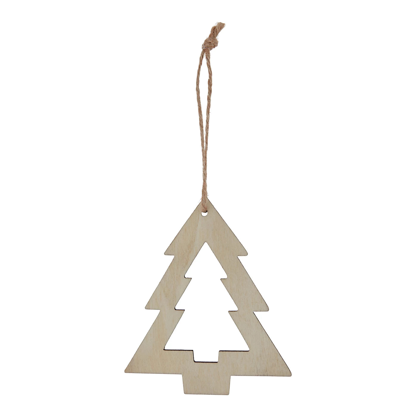Whisper White Wood Tree Hanging decoration