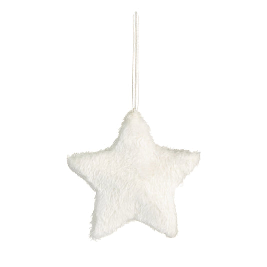 White Fluffy Star Hanging decoration Christmas Tree