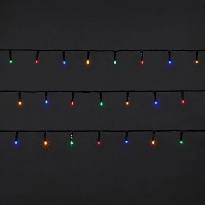 120 Multicolour LED With timer String lights Green cable