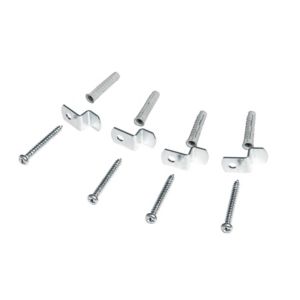 Diall Pz Round Steel Mirror Screw (L)25mm, Pack of 4