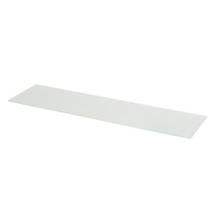 GoodHome Form Eono White Glass Shelf (L)600mm (D)150mm