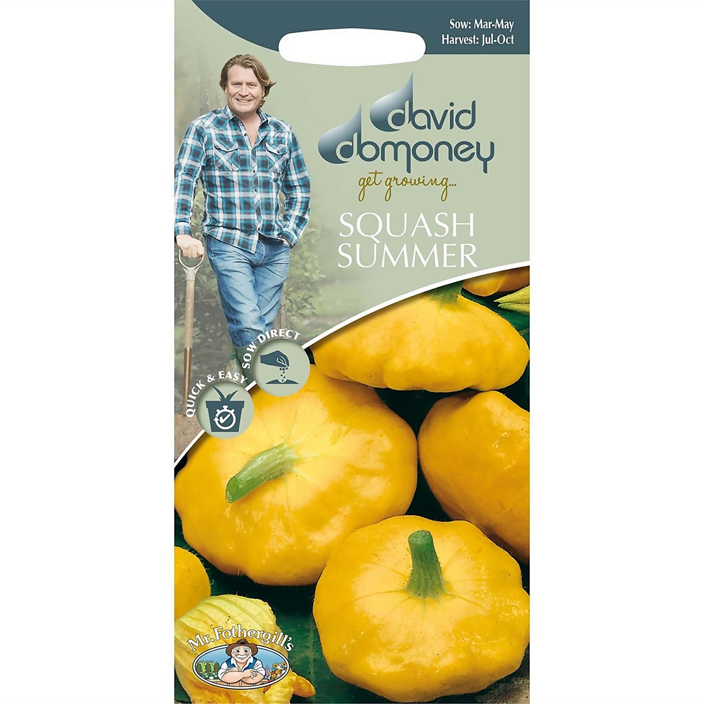 Mr.Fothergill's David Domoney Squash (Summer) Sunburst F1 Seeds Pkt