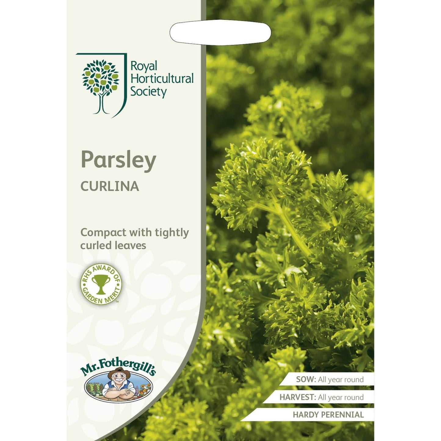Mr.Fothergill's RHS Home Grown Herb Parsley Curlina Seeds Packet