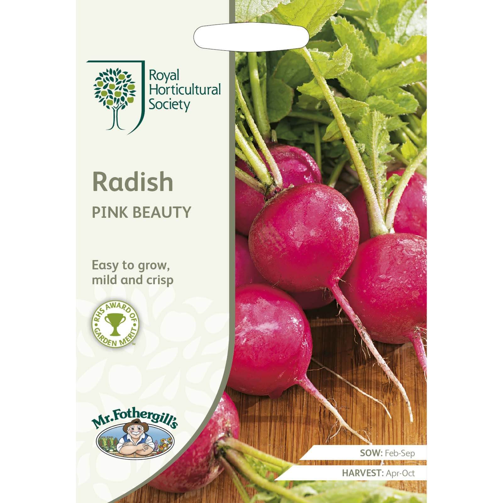 Mr.Fothergill's RHS Grow Your Own Radish Pink Beauty Seeds Packet