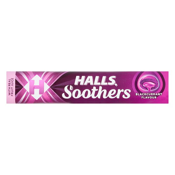 Halls Soothers Blackcurrant Lozenges Roll 45g x 20