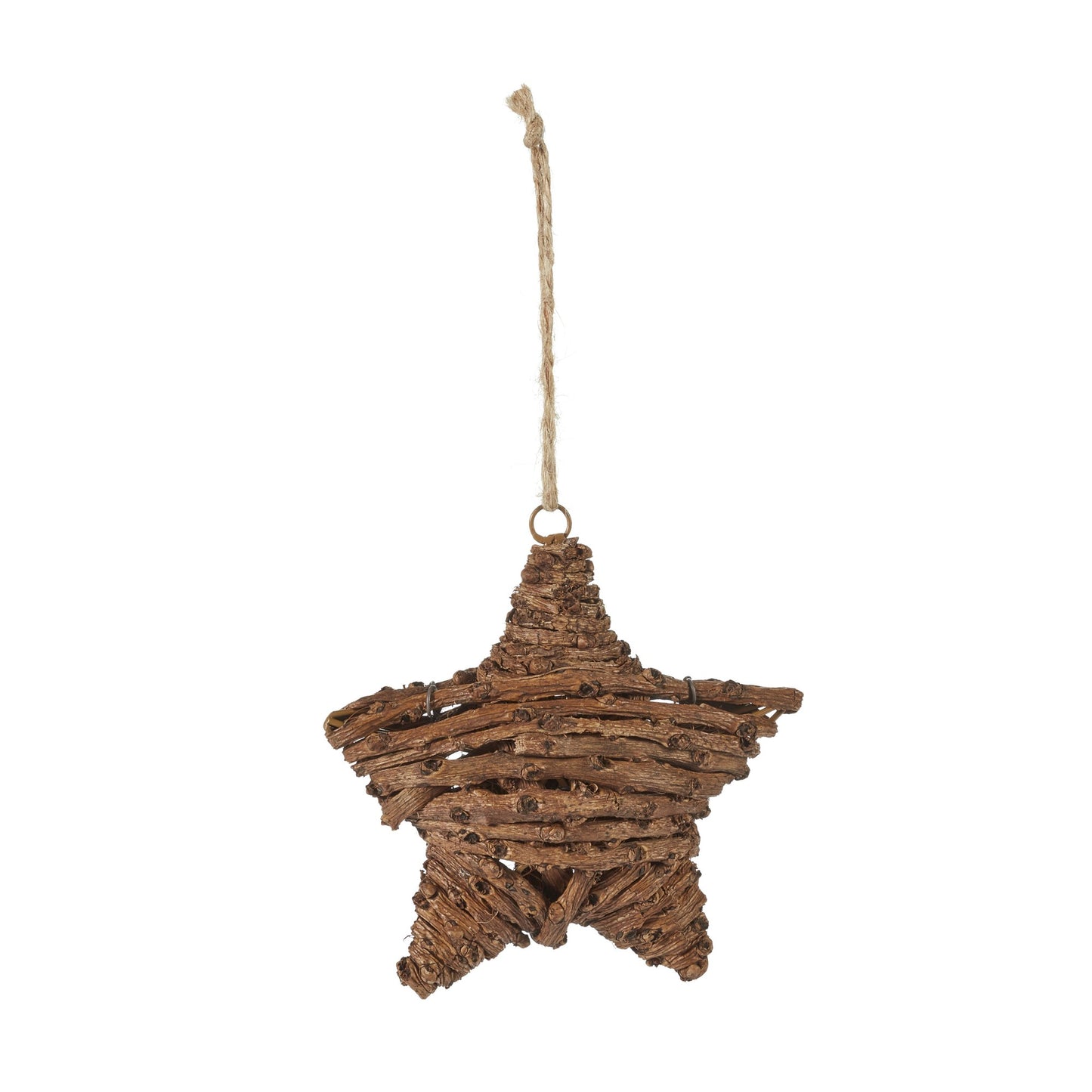 Brown Rattan Star Hanging Ornament