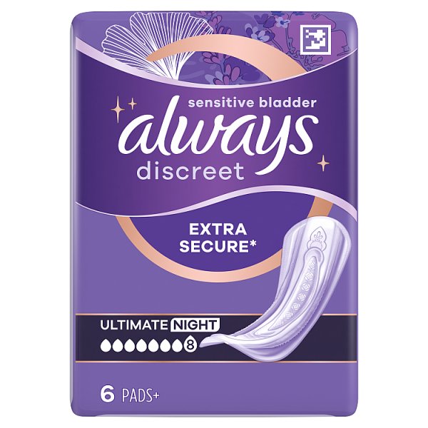 Always Discreet Incontinence Pads Ultimate Night x36