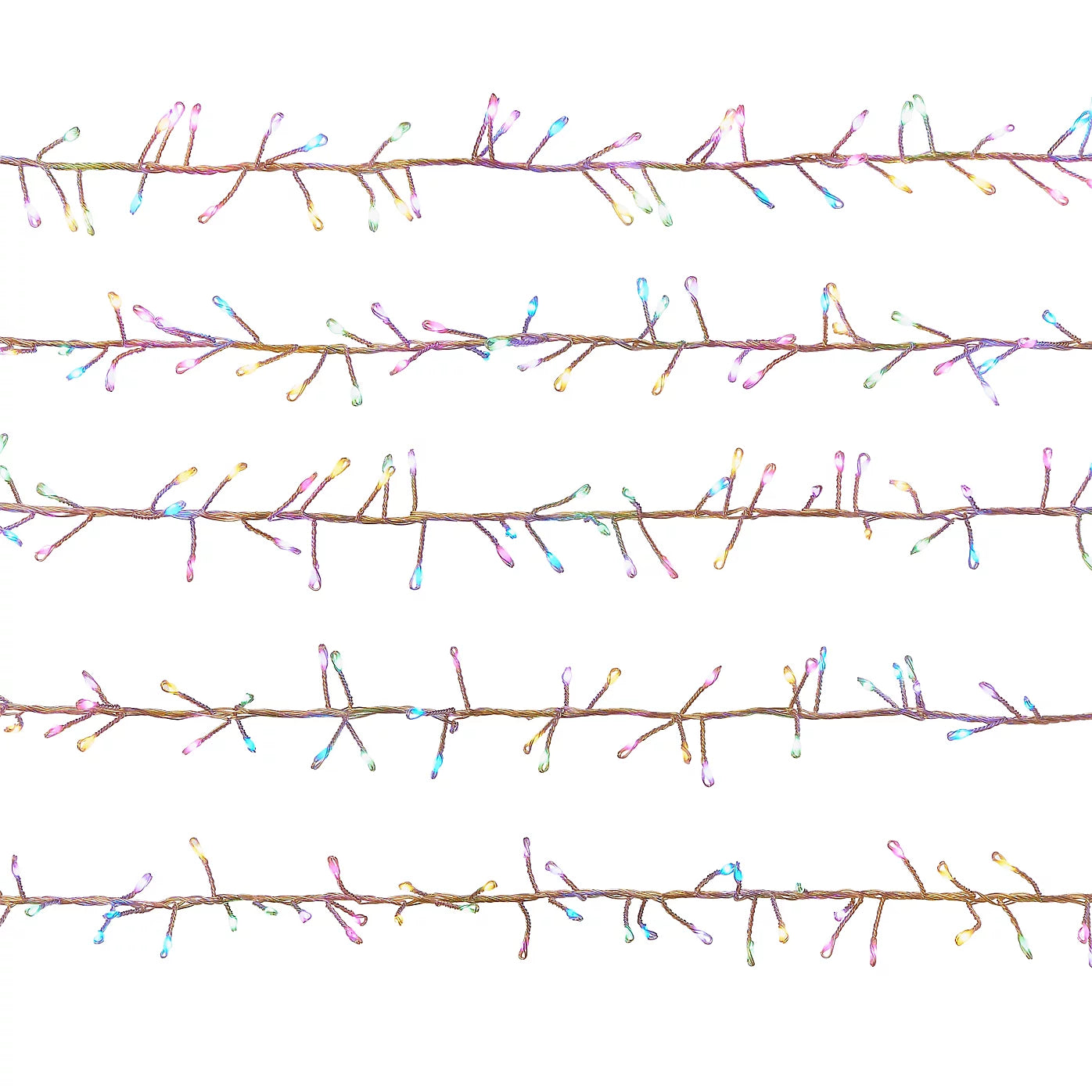 800 Rainbow LED Cluster string light With timer function & 19.96m Clear cable