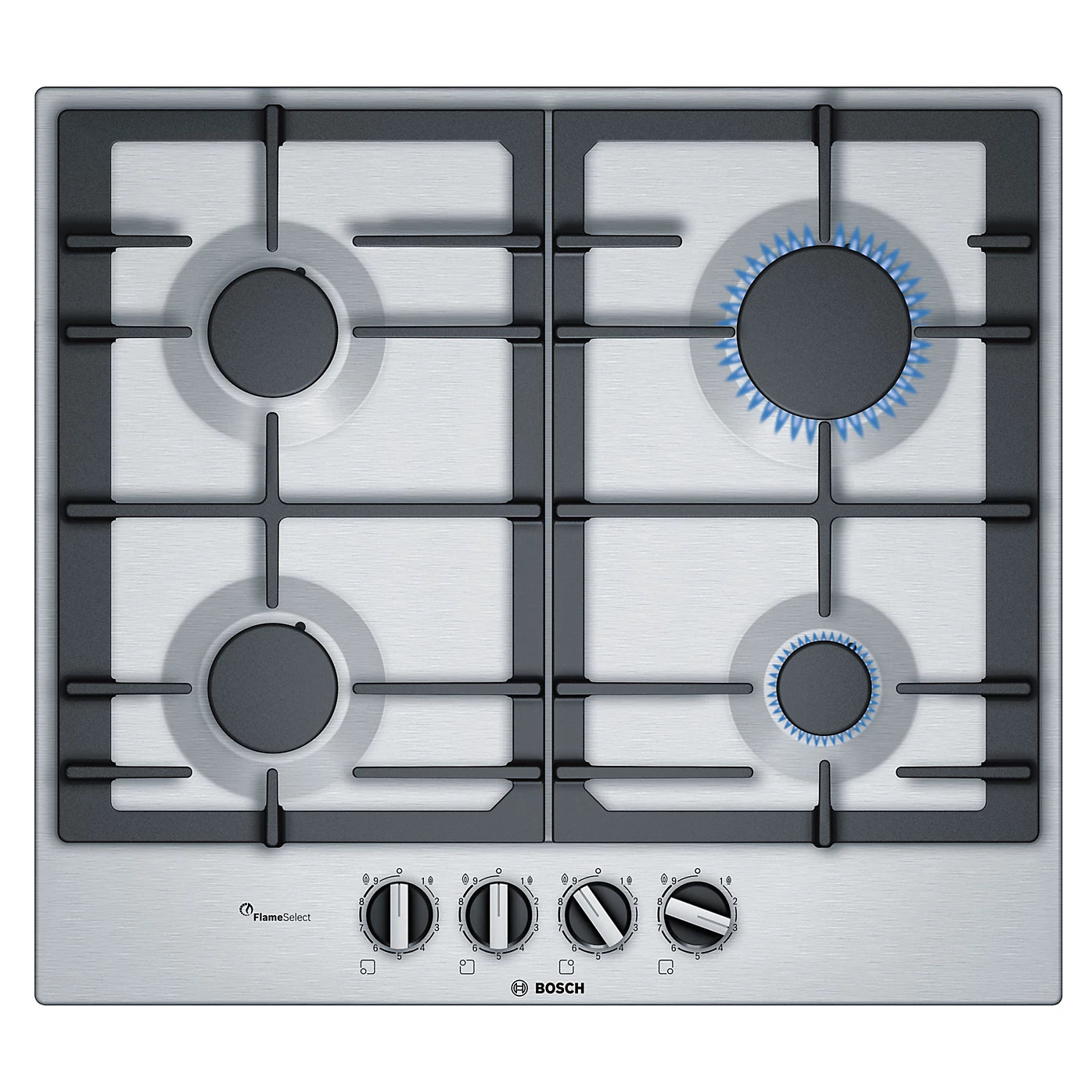 Bosch PCP615B90B 58.2cm LPG Gas Hob Stainless Steel
