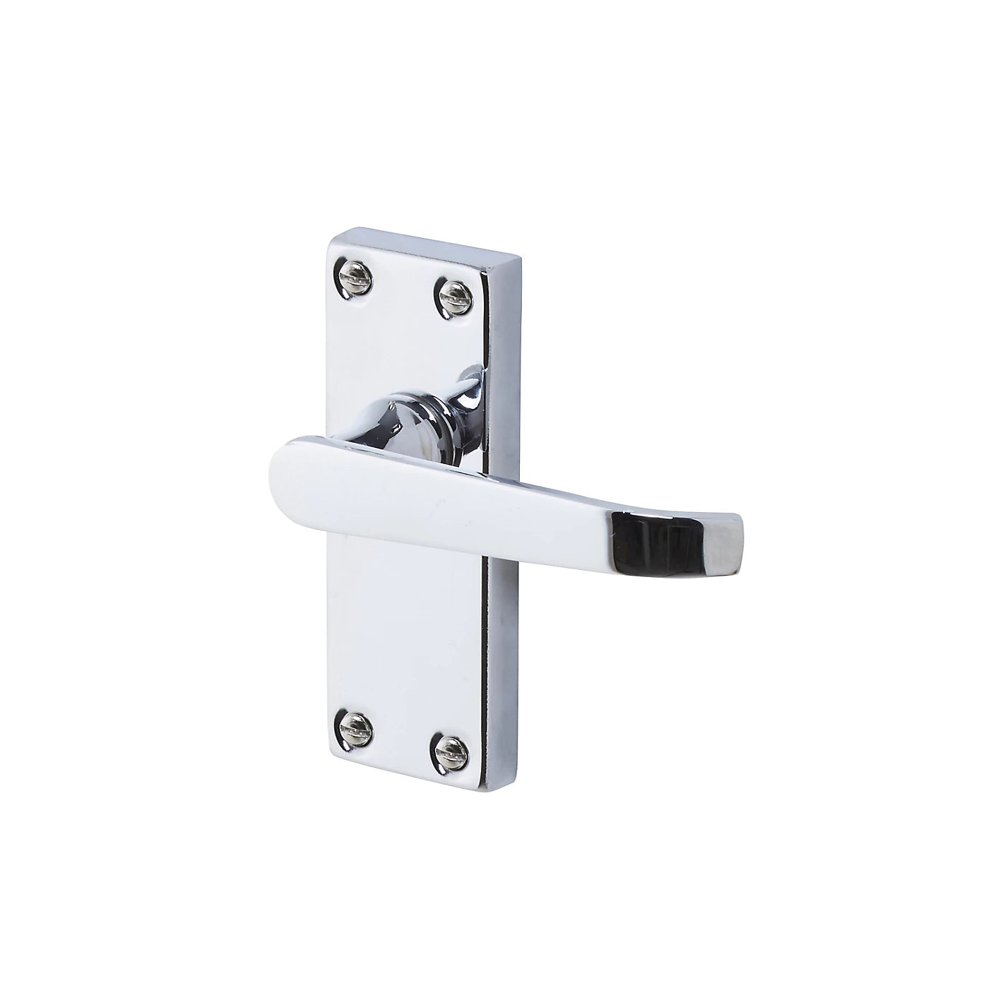 Colours Arsk Polished Chrome effect Steel Straight Latch Door handle (L)101mm