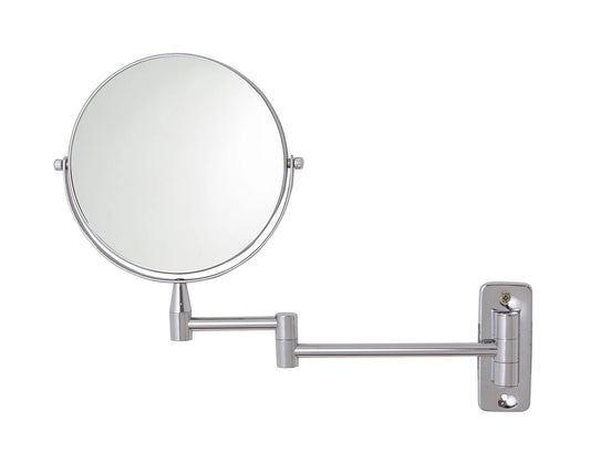 Cooke & Lewis Hayle Gris Round Wall-mounted Bathroom Mirror (H)31cm (W)22.5cm