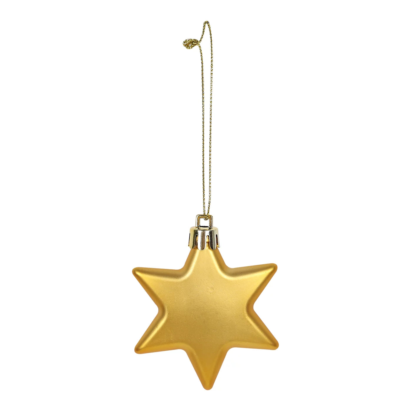 Gloss & matt Gold effect Star & Tree Hanging decoration set, Pack of 12