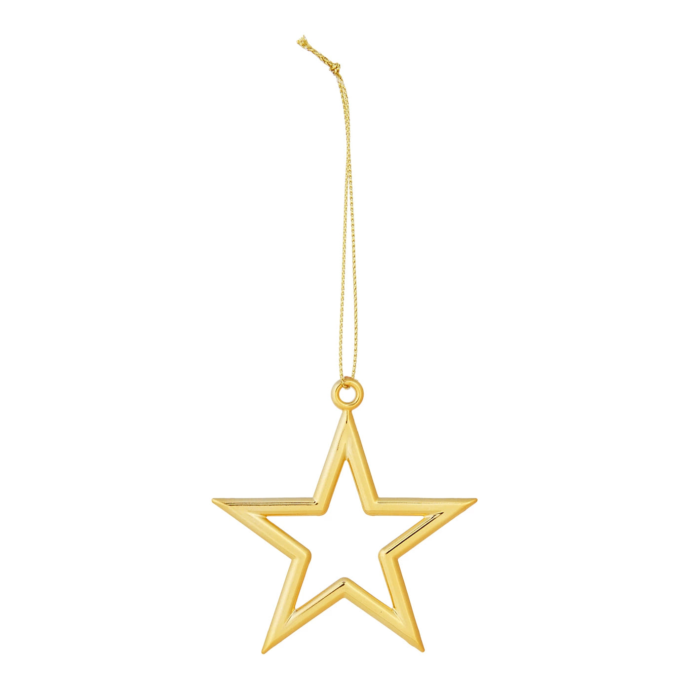 Gold effect Plastic Hanging Christmas Tree decoration, Pack of 40 Baubles