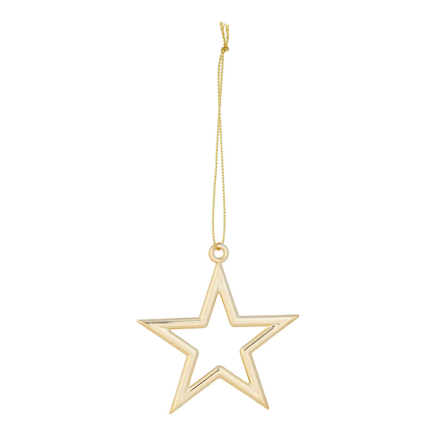 Gold effect Plastic Hanging Christmas Tree decoration, Pack of 40 Baubles