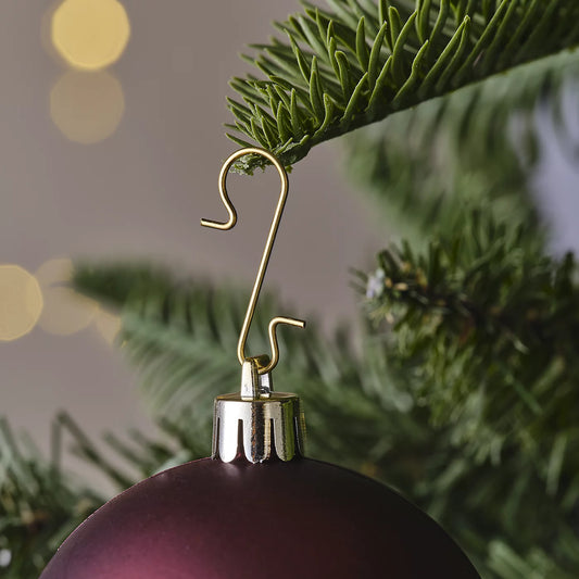 Gold effect S-shaped Christmas Decoration hook, Pack of 40