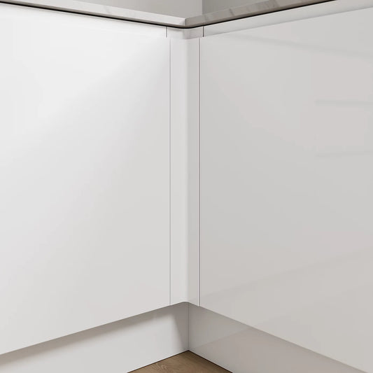 GoodHome Garcinia Gloss white Standard Corner post, (W)59mm