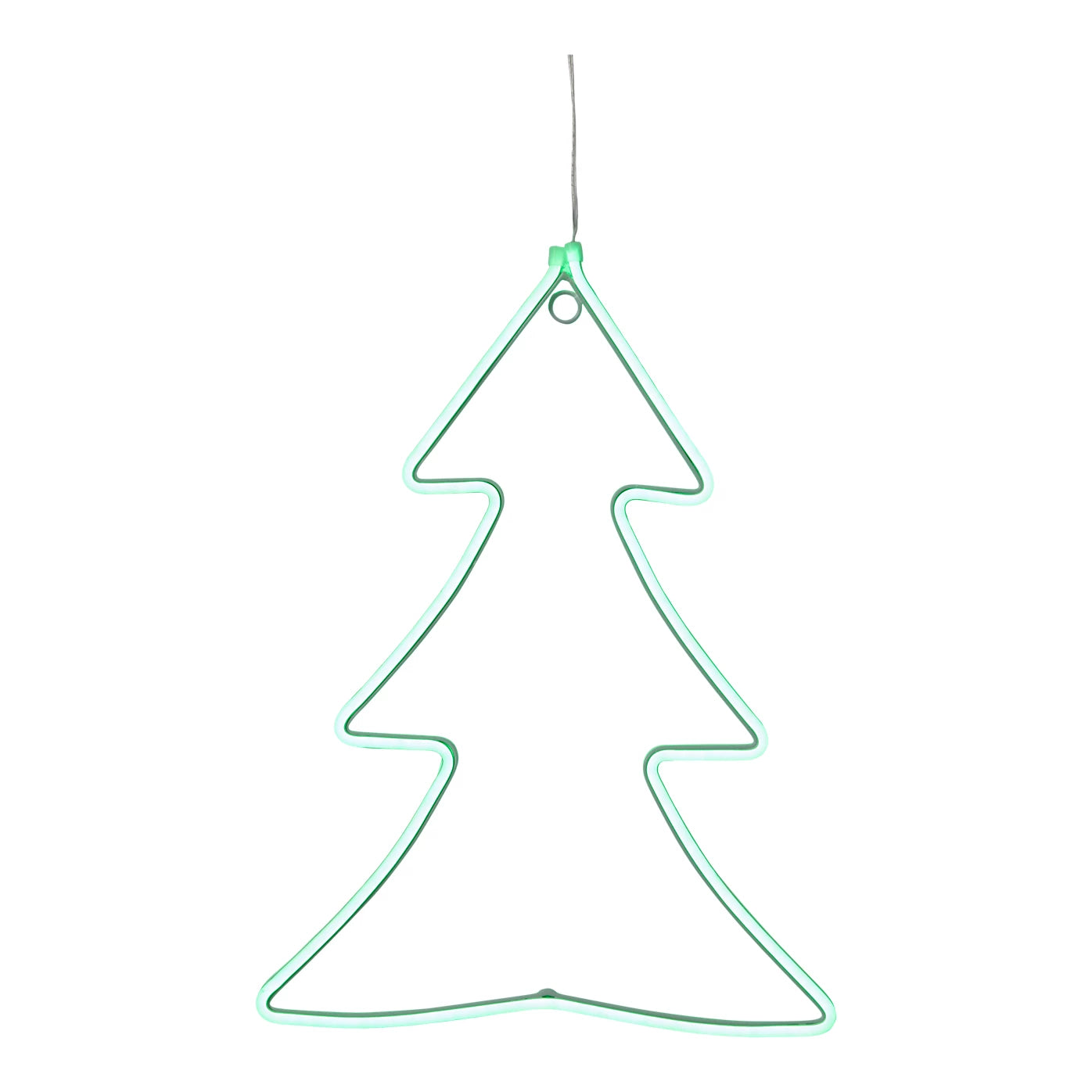 Green LED White Christmas Tree Silhouette (H) 406mm