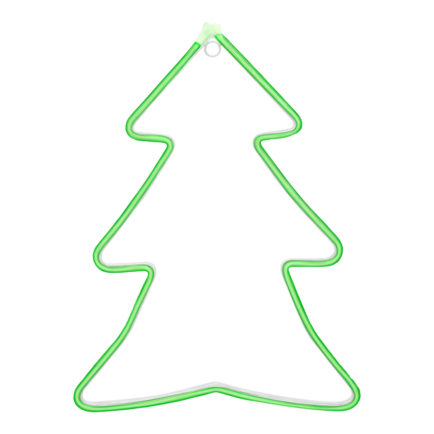 Green LED White Christmas Tree Silhouette (H) 406mm