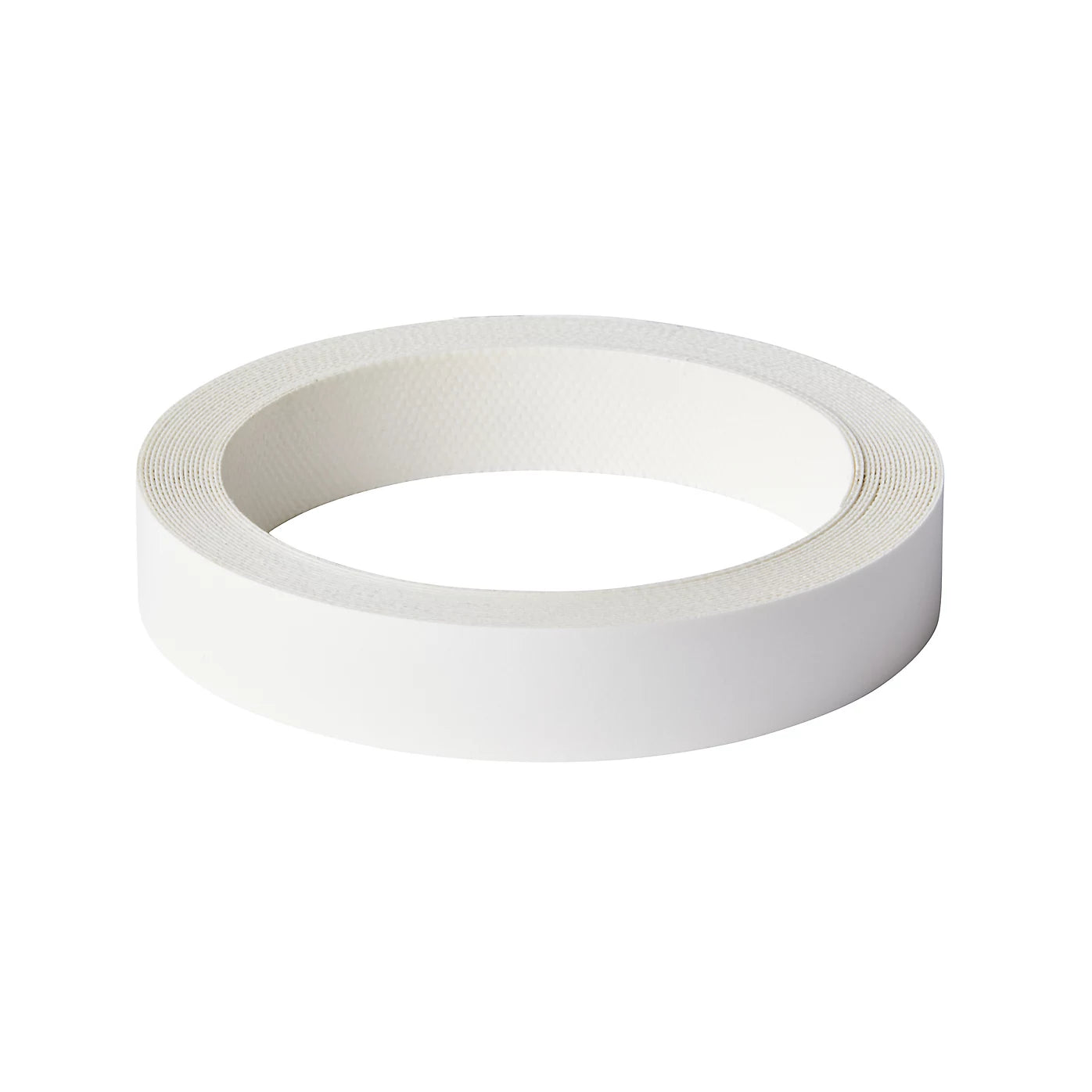 Iron on Pre glued White Worktop edging tape, (L)5m (W)20mm