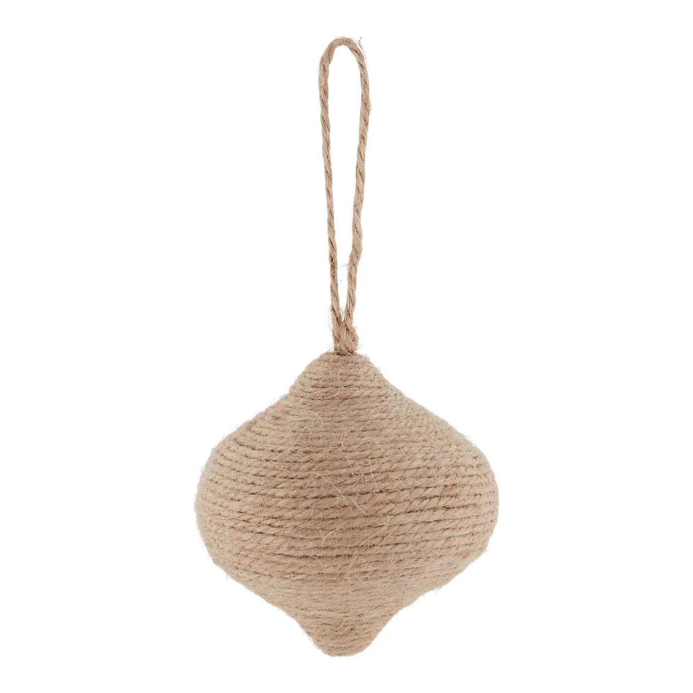Natural Hessian effect Jute Round Hanging decoration (D) 80mm