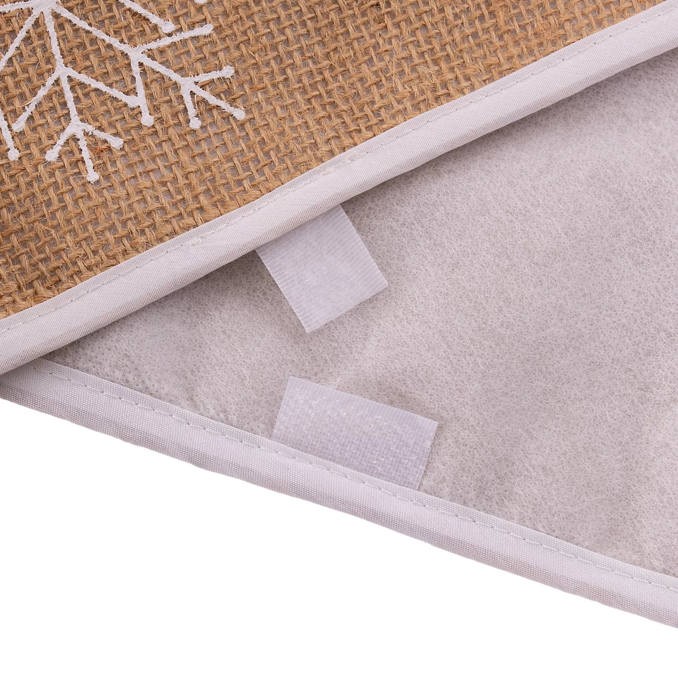 Natural Hessian Nordic Snowflake Tree skirt 99cm(Dia)