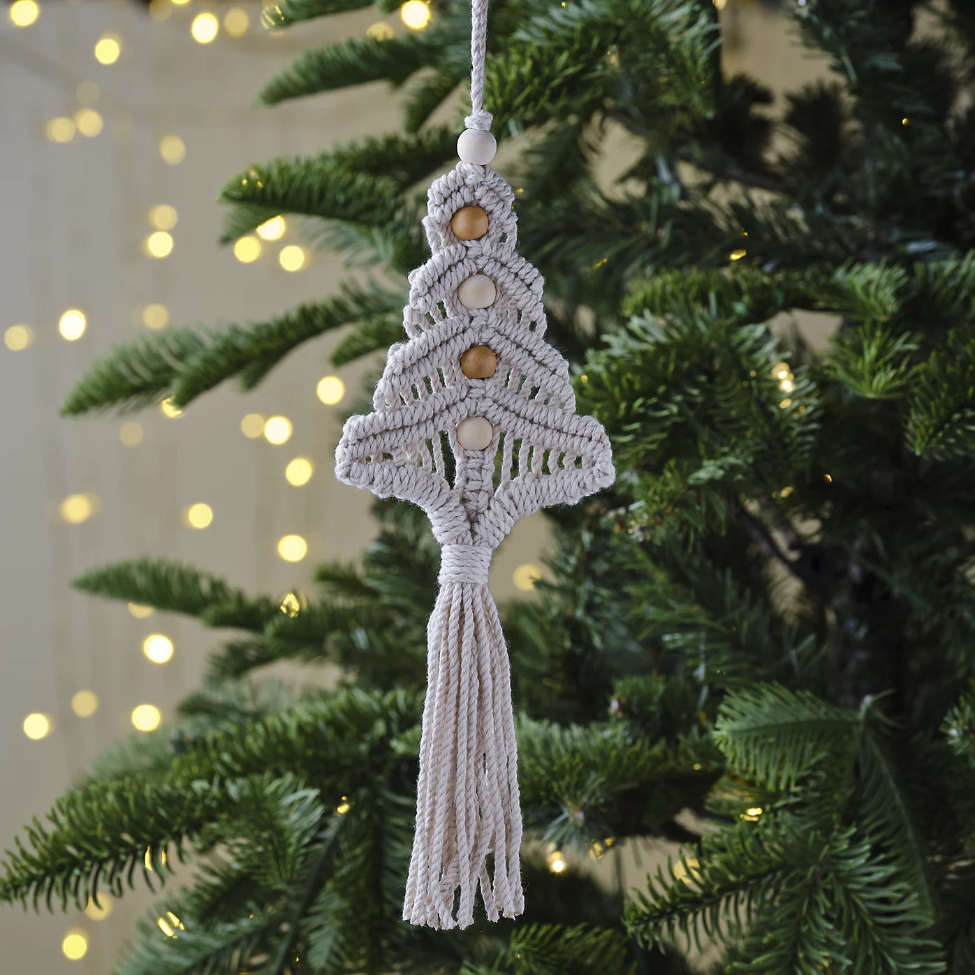 Natural Macrame Tree Hanging decoration Christmas Tree