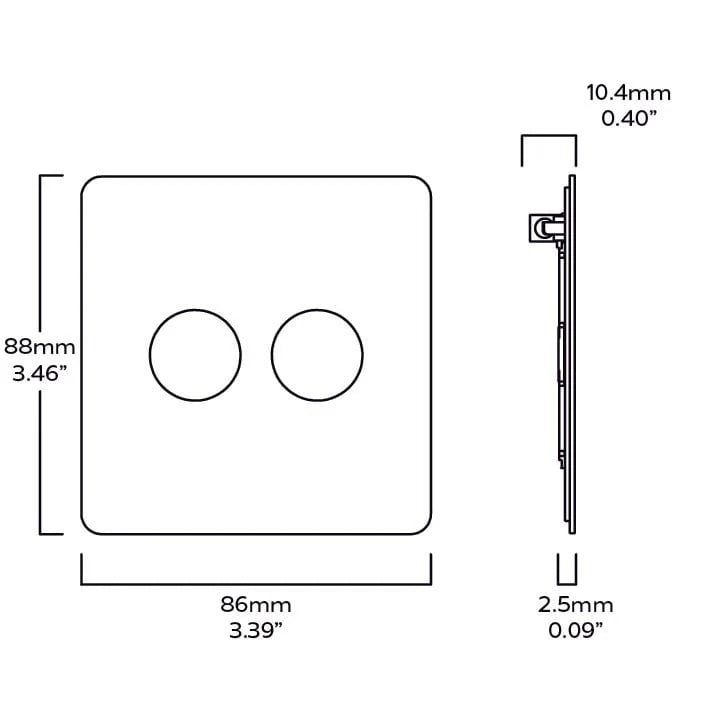 Plank Hardware Module Light Switch 2G Toggle / Mixed Plate