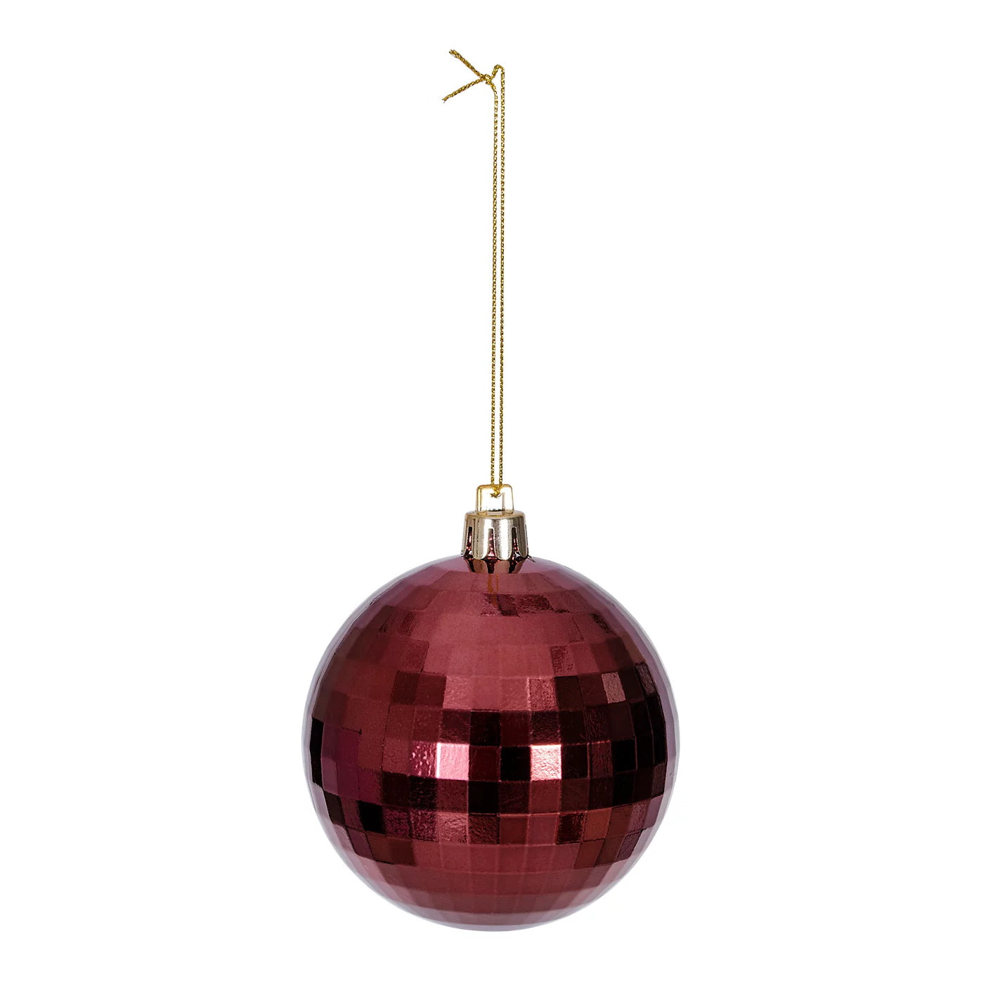 Plastic Hanging Christmas Tree decoration, Pack of 40 - Red Baubles