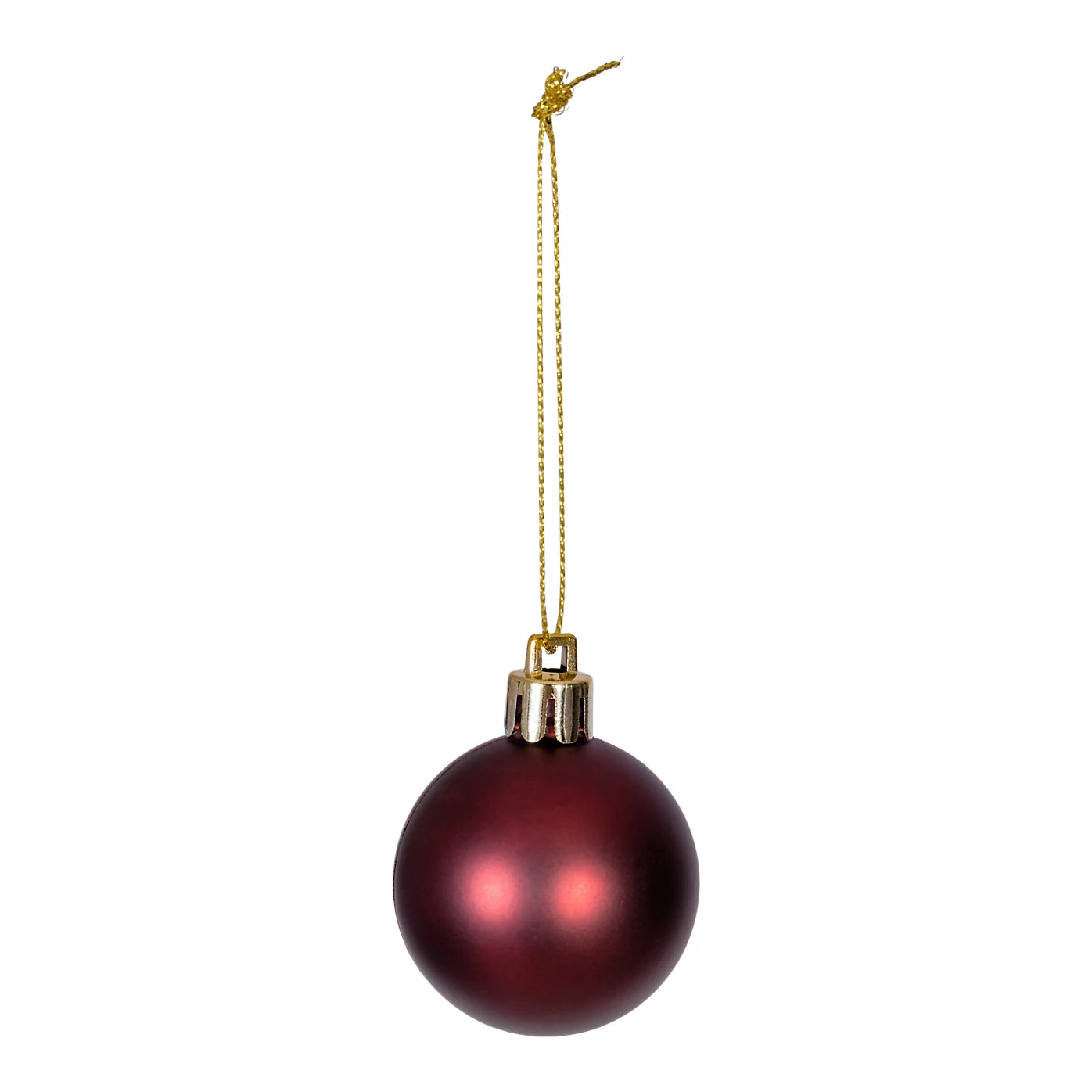 Plastic Hanging Christmas Tree decoration, Pack of 40 - Red Baubles