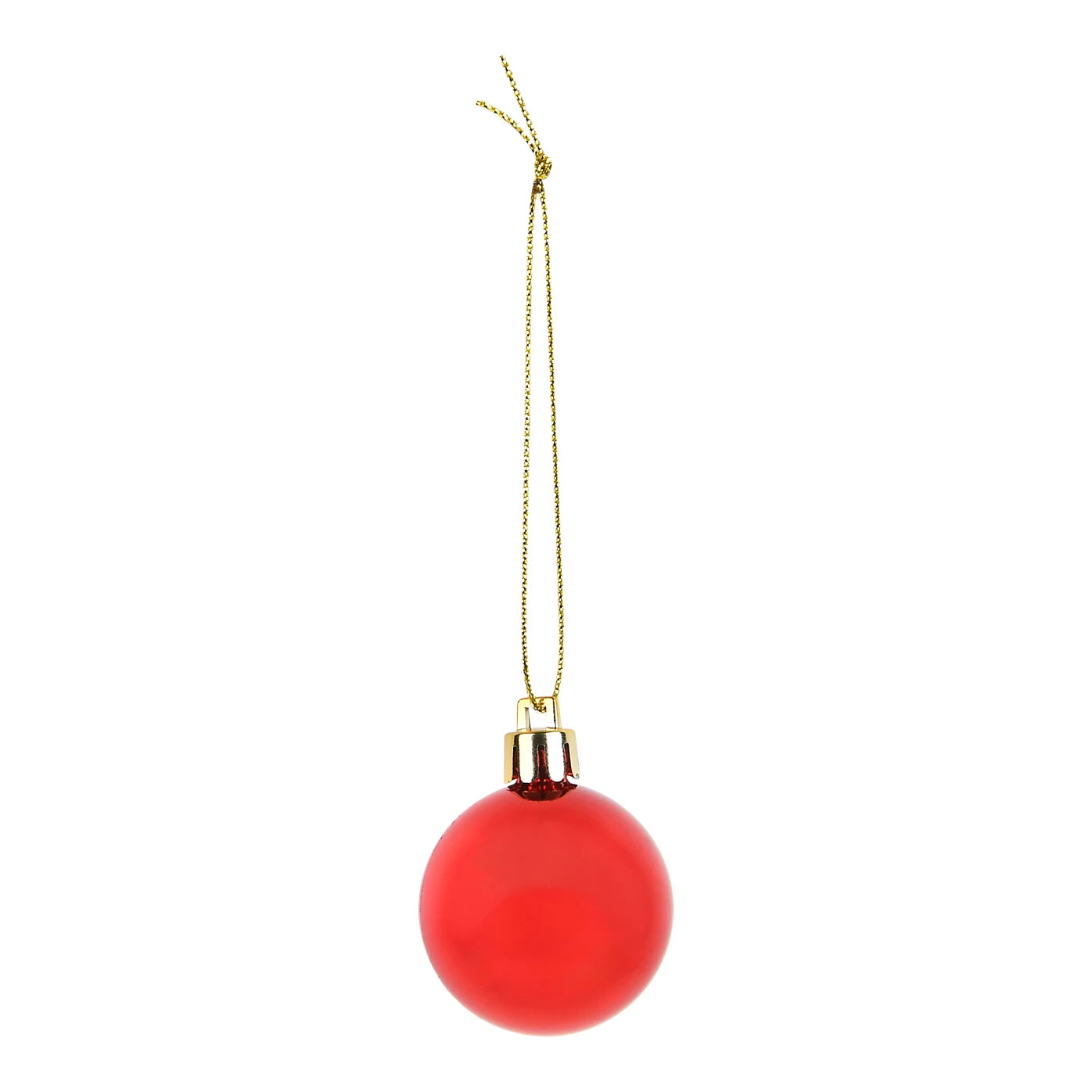Plastic Hanging Christmas Tree decoration, Pack of 40 - Red Baubles