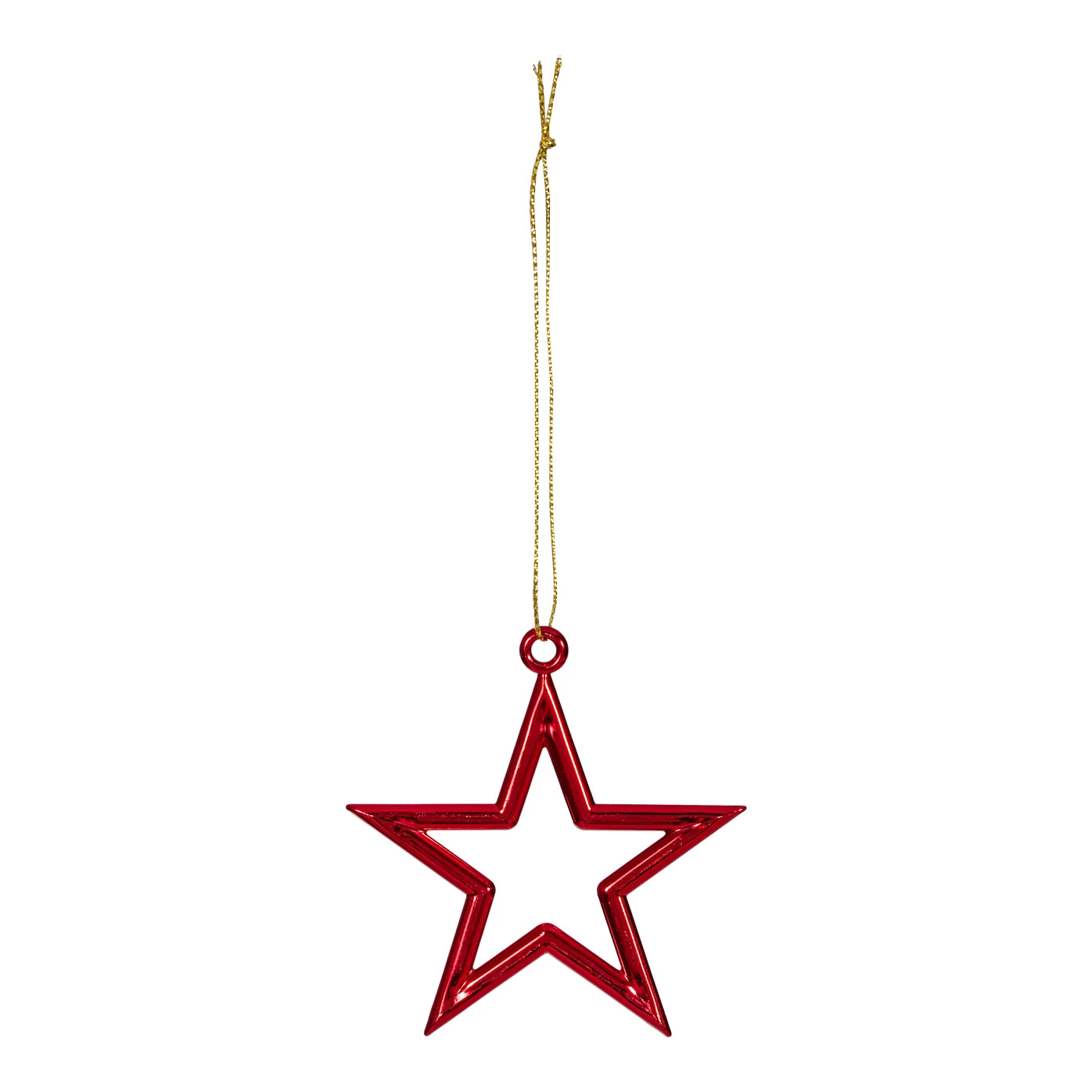 Plastic Hanging Christmas Tree decoration, Pack of 40 - Red Baubles