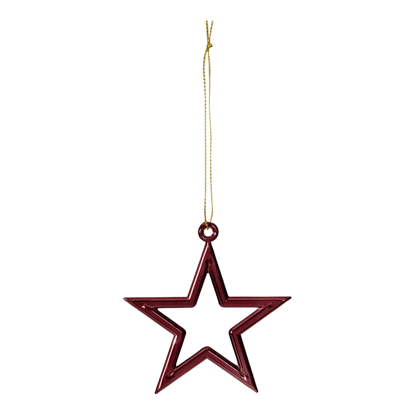 Plastic Hanging Christmas Tree decoration, Pack of 40 - Red Baubles