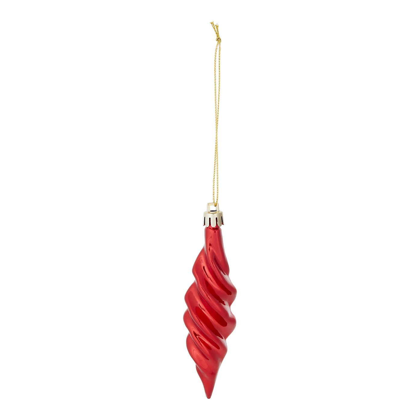 Plastic Hanging Christmas Tree decoration, Pack of 40 - Red Baubles