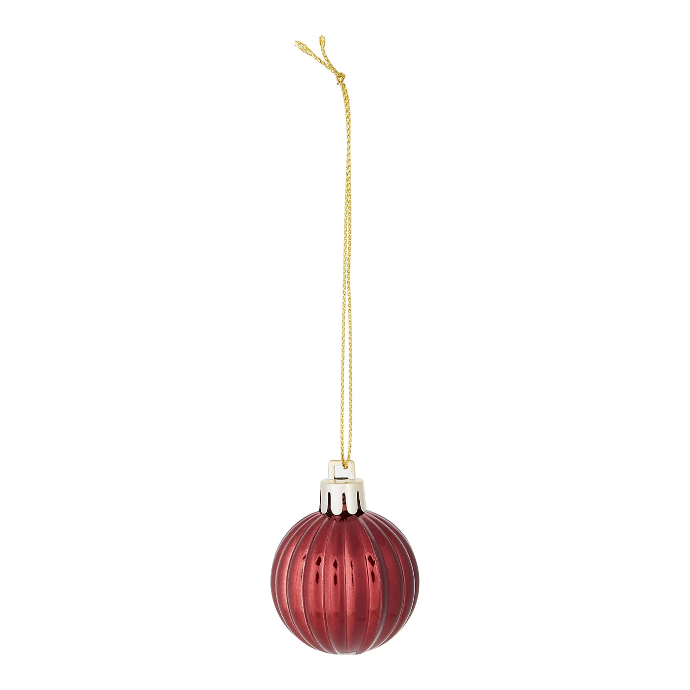 Plastic Hanging Christmas Tree decoration, Pack of 40 - Red Baubles