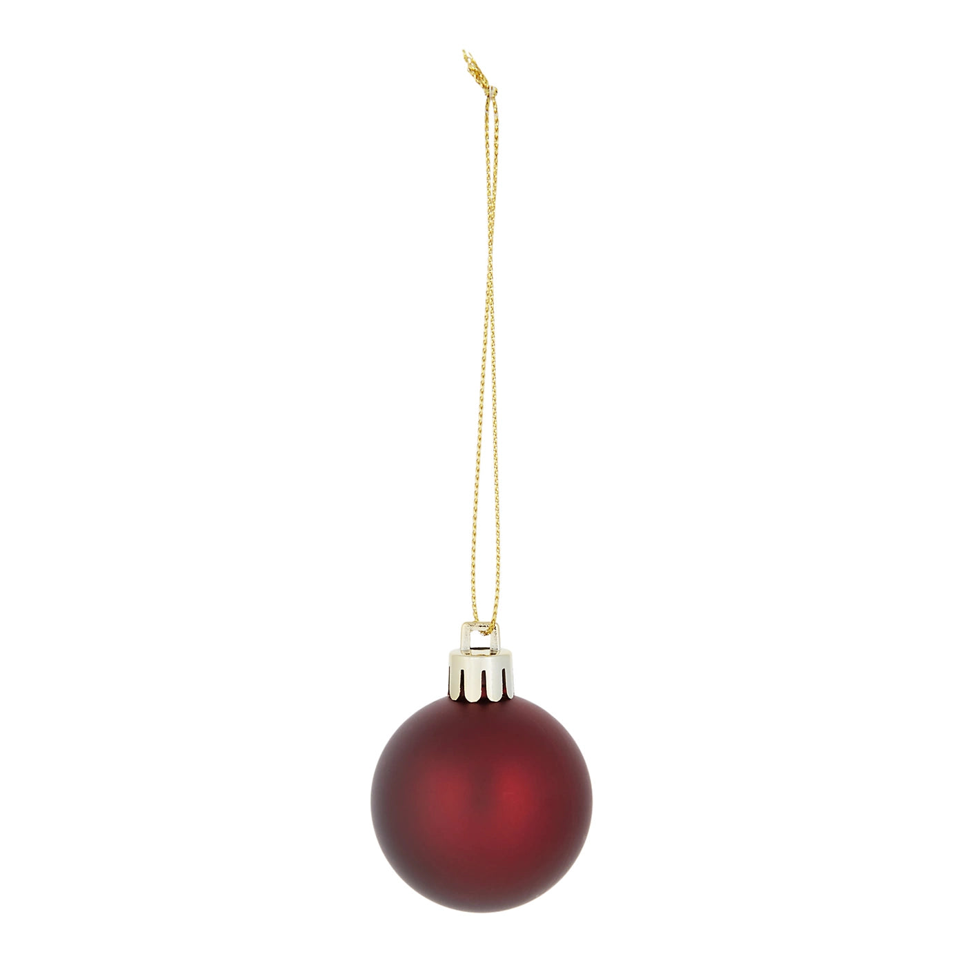 Plastic Hanging Christmas Tree decoration, Pack of 40 - Red Baubles