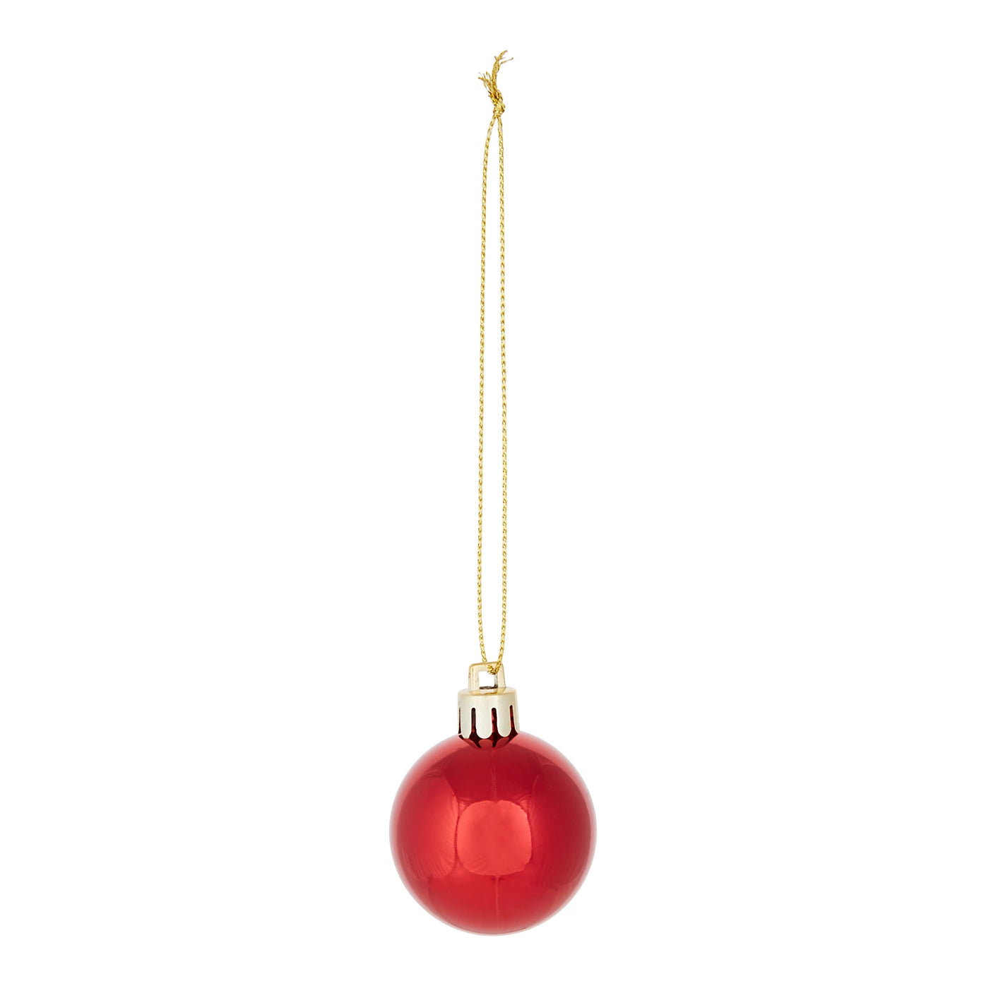 Plastic Hanging Christmas Tree decoration, Pack of 40 - Red Baubles