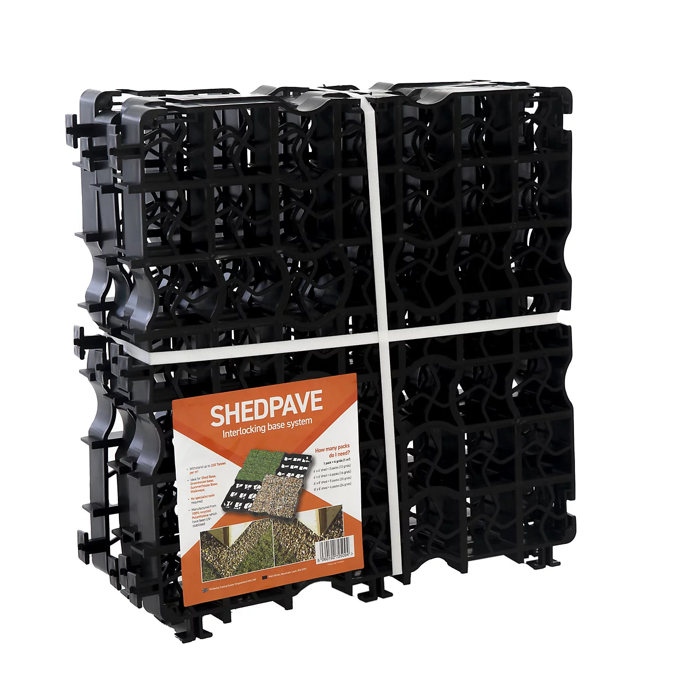 Plastic Interlocking shed base (W) 49cm x (L) 49cm , Pack of 4
