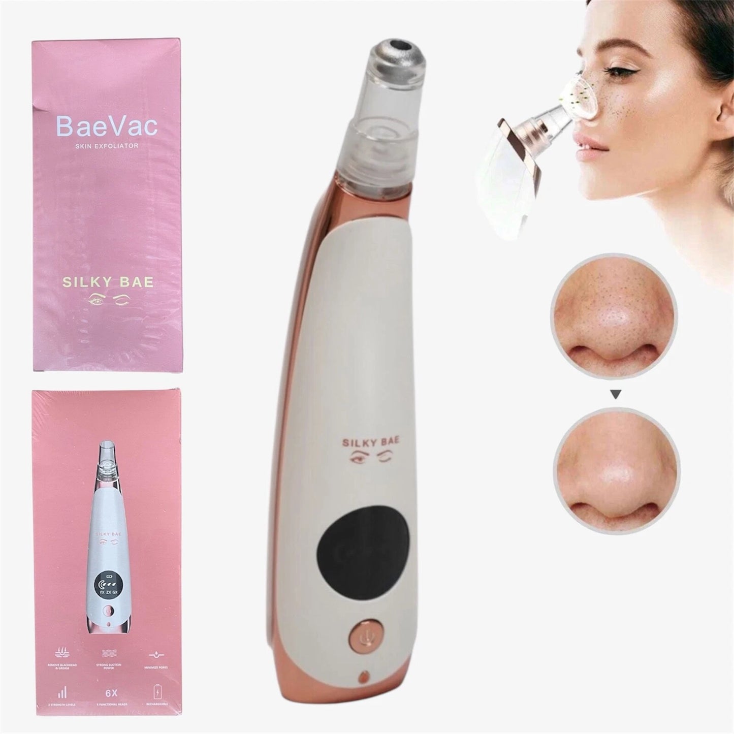 Baevac Pore Vacuum - Powerful Blackhead and Sebaceous Remover Rechargable