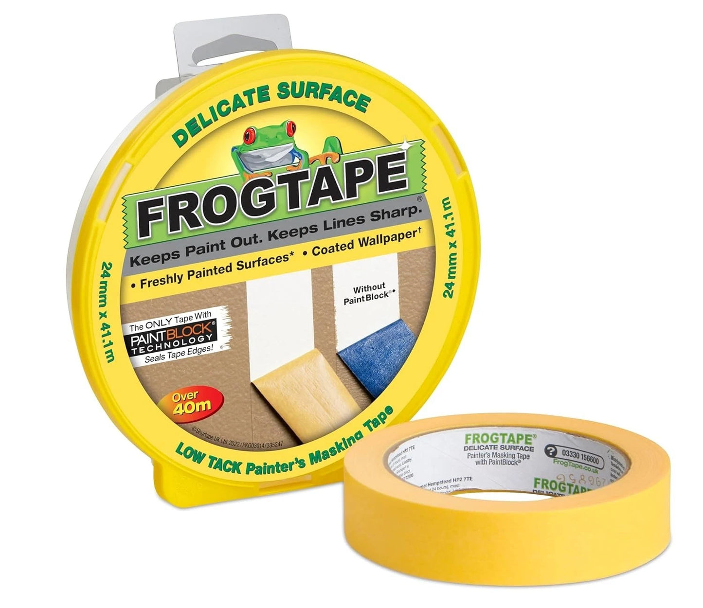 Frog Tape Yellow Delicate Surface Masking Tape 24mm x 41.1m for Flawless Lines