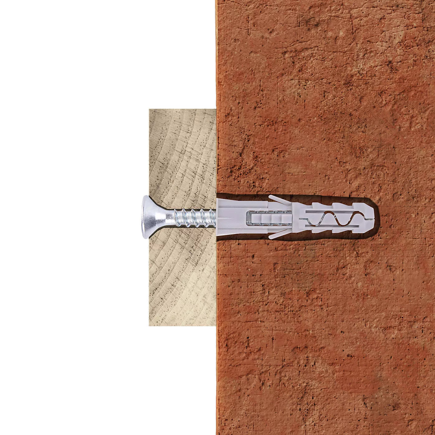 Diall Grey Nylon Wall plug (Dia)6mm (L)30mm, Pack of 100