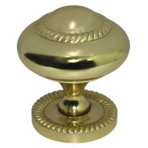 Brass Effect Round Furniture Knob (Dia)50mm