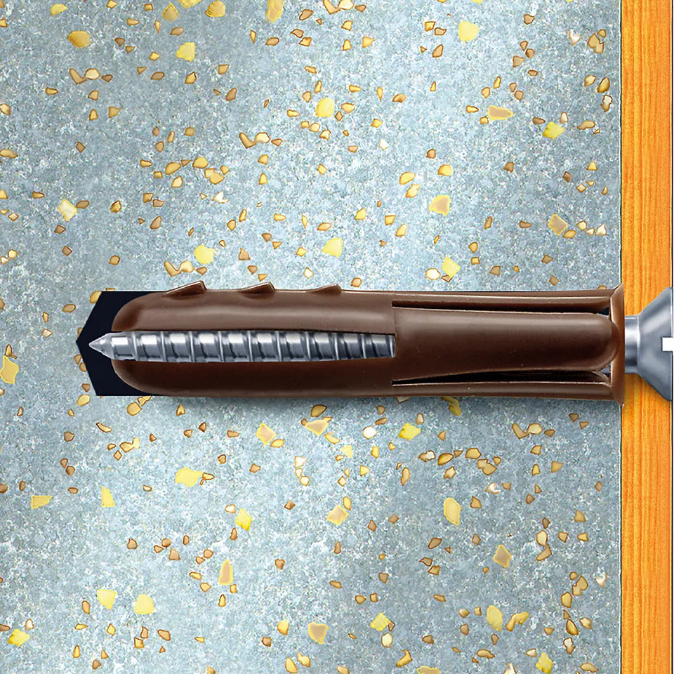 Plasplugs Brown Multi-purpose screw & wall plug (Dia)7mm (L)45mm, Pack of 500