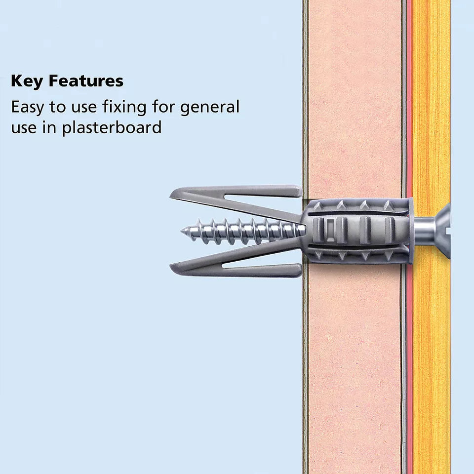 Plasplugs Nylon Hollow wall anchor (Dia)7mm (L)36mm, Pack of 500