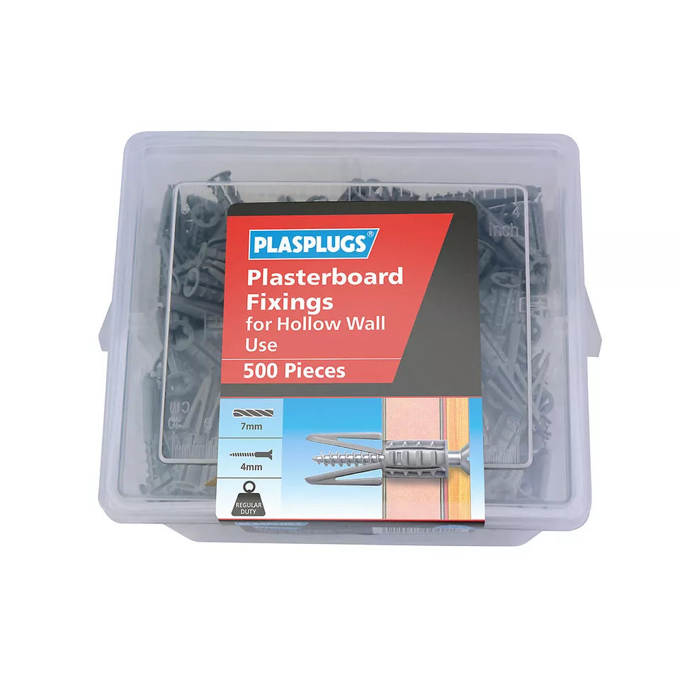 Plasplugs Nylon Hollow wall anchor (Dia)7mm (L)36mm, Pack of 500