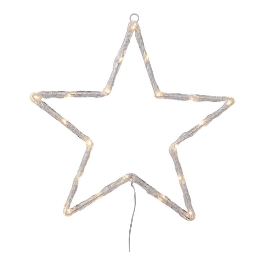 Warm white LED Transparent Star Silhouette (H) 3550mm Christmas